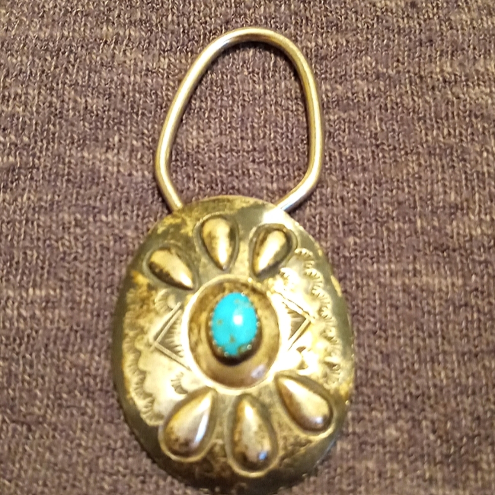 Sterling and Turquoise Keyfob